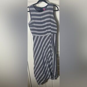 Vince Camuto Navy and White Striped Dress